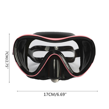 Маска против замъгляване за гмуркане за възрастни, професионална екипировка за гмуркане с шнорхел със силиконов материал, очила, маска, оборудване