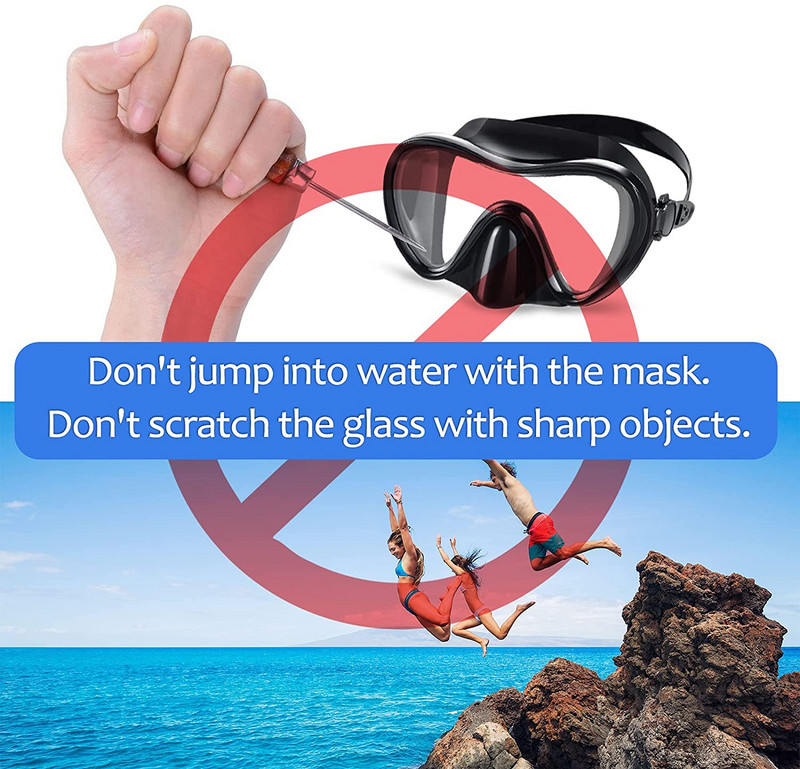 Маска против замъгляване за гмуркане за възрастни, професионална екипировка за гмуркане с шнорхел със силиконов материал, очила, маска, оборудване