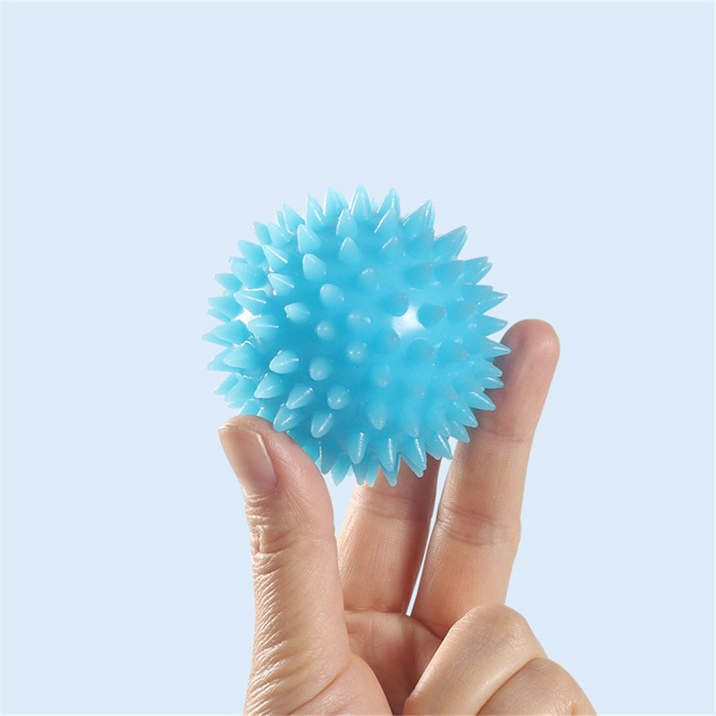TPR шип масажна топка тригерна точка упражнения фитнес облекчаване на болката в ръцете и краката облекчаване на плантарен фасциит таралеж 6,5 cm топка