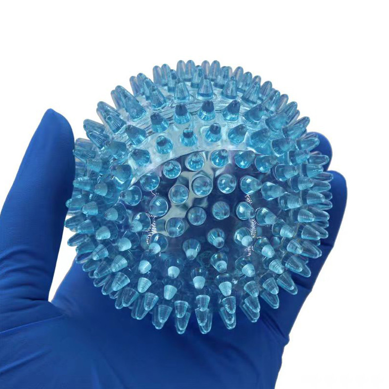 2PCS Прозрачна масажна топка с шипове 7CM Акупресура Рефлексология Трудова терапия Ръчни сензорни играчки за аутизъм