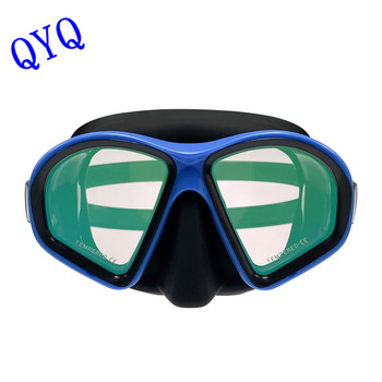 Μάσκα κατάδυσης μόδας QYQ με ηλεκτρολυμένο έγχρωμο φακό από γυαλί σκληρυμένο με σίδηρο Φιλικό προς το περιβάλλον σωλήνας αερισμού πυριτικής γέλης