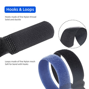 5 ΤΕΜ. Deemount Bicycle Nylon Hook/Loop Tape Αυτοκόλλητο λουρί ποδηλάτου Καλώδιο δεσμός αντλίας μπουκάλι μπουκάλι Επίδεσμος φακού ποδηλασίας