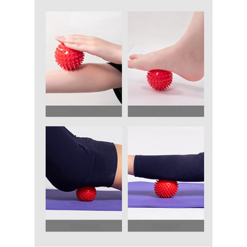 9cm PVC Spiky Massage Yoga Ball Trigger Point Sport Fitness Hand Foot Pain Stress Relax Muscle Relax Unisex Stab Massage Ball