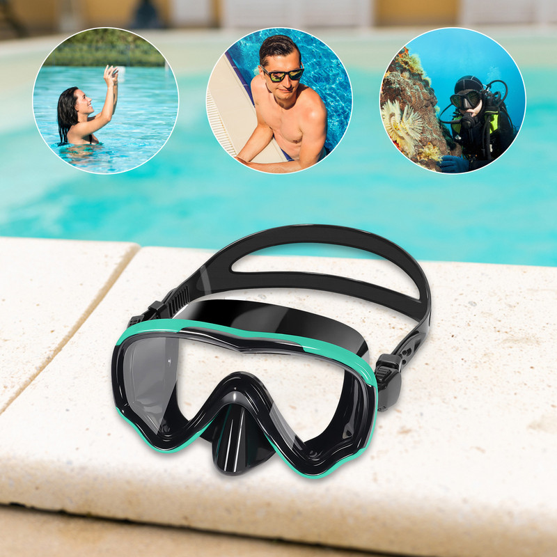Очила за гмуркане Професионален бинокъл за плуване Напълно суха маска за гмуркане с шнорхел Силиконова екипировка за гмуркане с цялото лице за гмуркане с шнорхел
