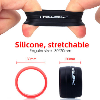 2бр. RISK Силиконова лента за кормило на велосипед Фиксиран пръстен Защитен капак на ръкохватката за превключване на велосипеда Неплъзгащи се аксесоари за колоездене