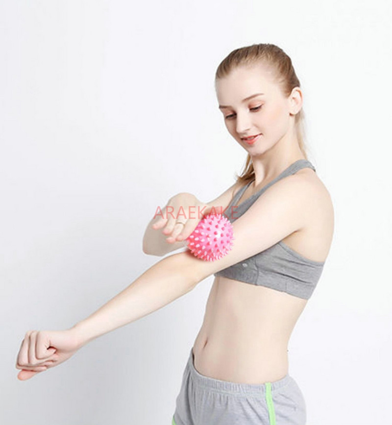 Топка за йога масаж, топка за плантарна фасция, топка за фитнес за мускулна релаксация, топка тип таралеж за акупунктурен меридиан