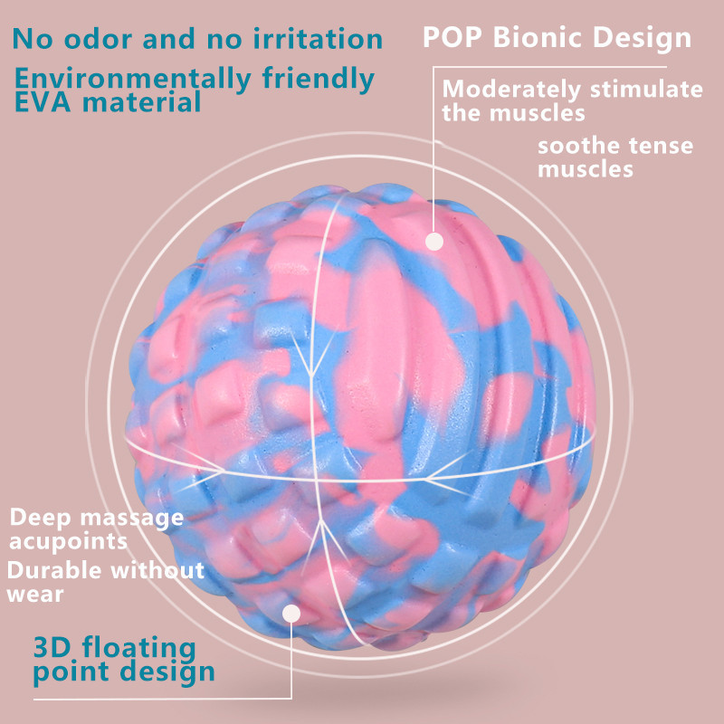 Топка за йога масаж TPE Материал Леко тяло с висока плътност Фитнес тяло Релаксация на тялото Фасция Топка с диаметър 7CM