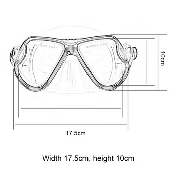 Маска за гмуркане с шнорхел за възрастни Професионални очила за гмуркане Закалено стъкло Очила за гмуркане Оборудване за водни спортове