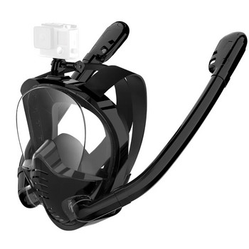 Μάσκα με αναπνευστήρα σε όλο το πρόσωπο 180° Πανοραμική όψη Γυαλιά κολύμβησης κατάδυσης για κολύμβηση με αναπνευστήρα από σιλικόνη Dry Top με 2 αναπνευστήρες κατά της ομίχλης κατά Lea