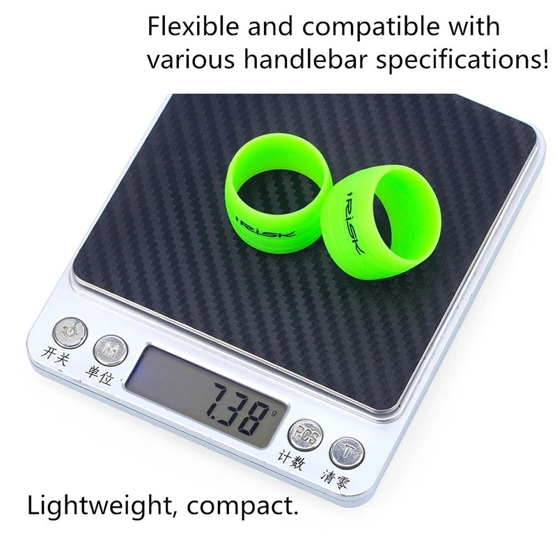 1 чифт RISK Лента за кормило на шосеен велосипед Силиконова лента за край на кормилото на велосипед Фиксиран пръстен против прескачане Аксесоари за колоездене