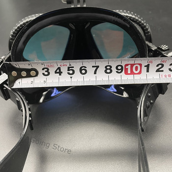 Очила за гмуркане с огледално покритие за възрастни с малък обем за оцветена маска за плуване GoPro Tinkted Spearfishing Scuba в черна кутия с цип