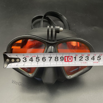Γυαλιά κατάδυσης χαμηλού όγκου με επίστρωση καθρέφτη για ενήλικες για μάσκα κολύμβησης με υποβρύχιο ψάρεμα Gopro σε μαύρο κουτί με φερμουάρ