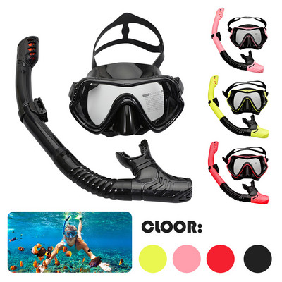 Професионална маска за гмуркане с шнорхел и очила за гмуркане, очила за гмуркане, комплект дихателни тръби за плуване, маска за шнорхел, плувно оборудване