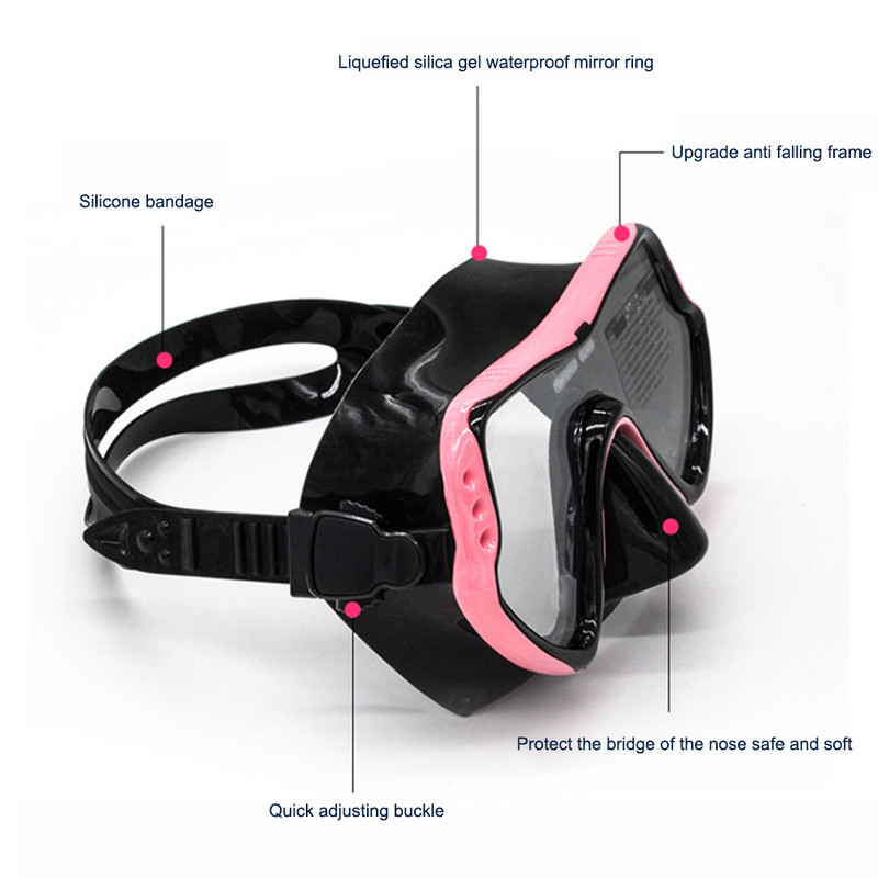 Professionaalne snorkelsukeldumismask ja snorgeldamisprillid, prillid, sukeldumisujumise hingamistoru komplekt, snorgelimaski ujumisvarustus