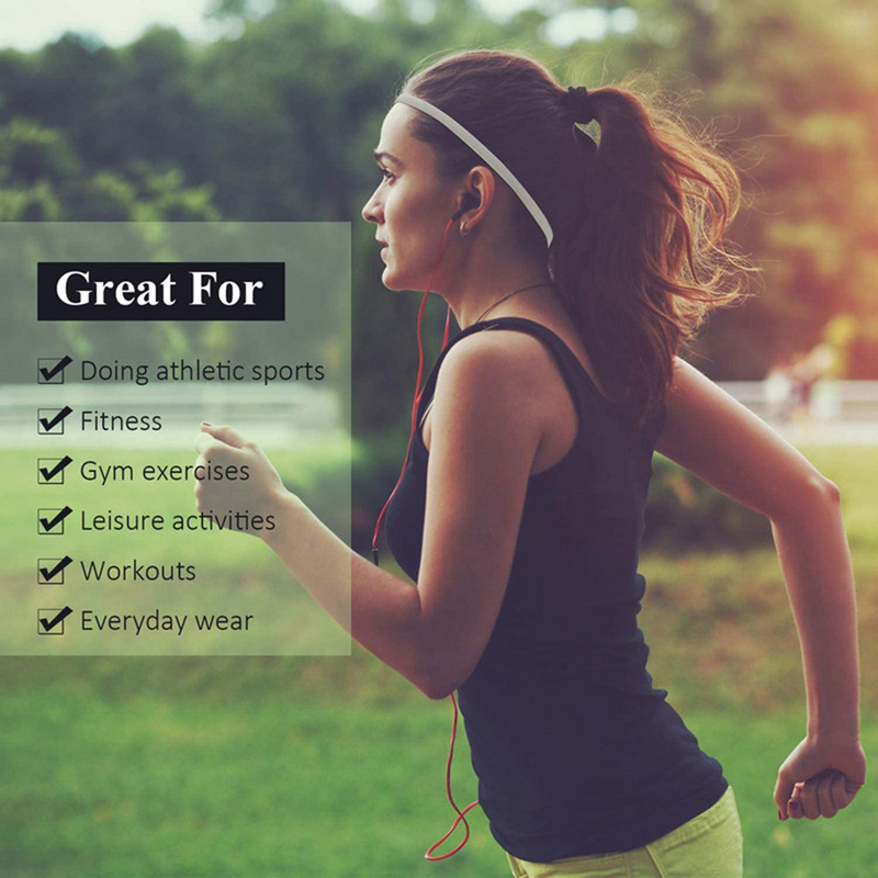 4 бр. Дебели нехлъзгащи се еластични спортни ленти за глава Жени Мъже Йога ленти за коса Момичета Противоплъзгаща се еластична тренировъчна лента за пот Спортна лента за коса