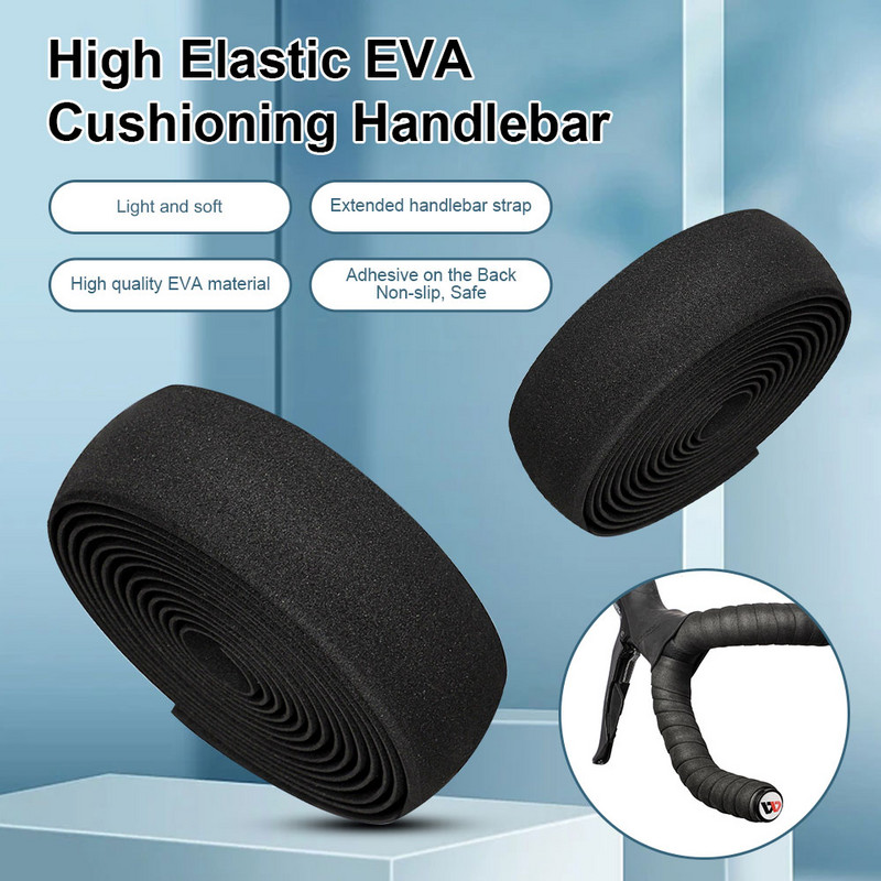 Лента за кормилото на велосипед МТБ Каишка за дръжката на шосеен велосипед Камуфлажен колан Нехлъзгаща се обвивка с корк 2 бара Тапи Аксесоари за велосипеди