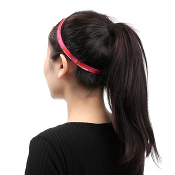 Противоплъзгаща се еластична лента за глава Гумени йога ленти за коса за жени Мъже Бягане Фитнес Спорт Футбол Разтегателна лента за пот Candy Color