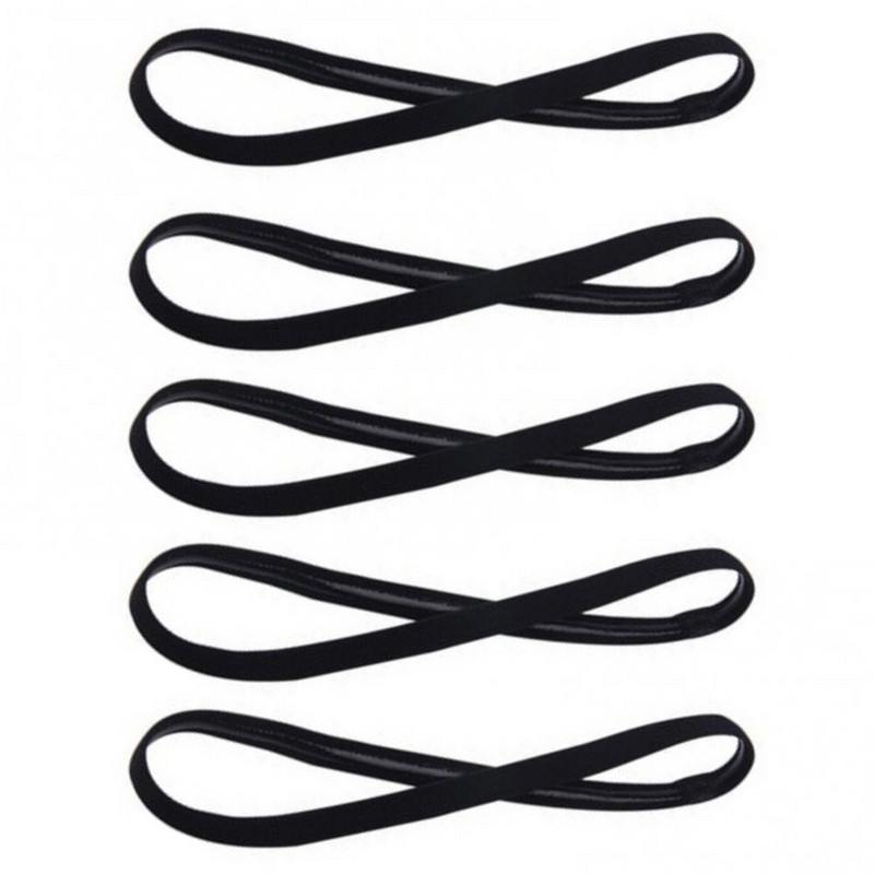 5Pcs Candy Color Жени Мъже Йога ленти за коса Спортна лента за глава Момичета Спорт против плъзгане Еластична гумена лента за пот Футбол Бягане