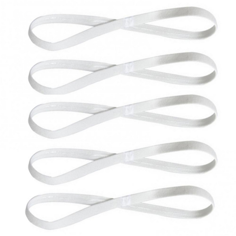 5Pcs Candy Color Жени Мъже Йога ленти за коса Спортна лента за глава Момичета Спорт против плъзгане Еластична гумена лента за пот Футбол Бягане