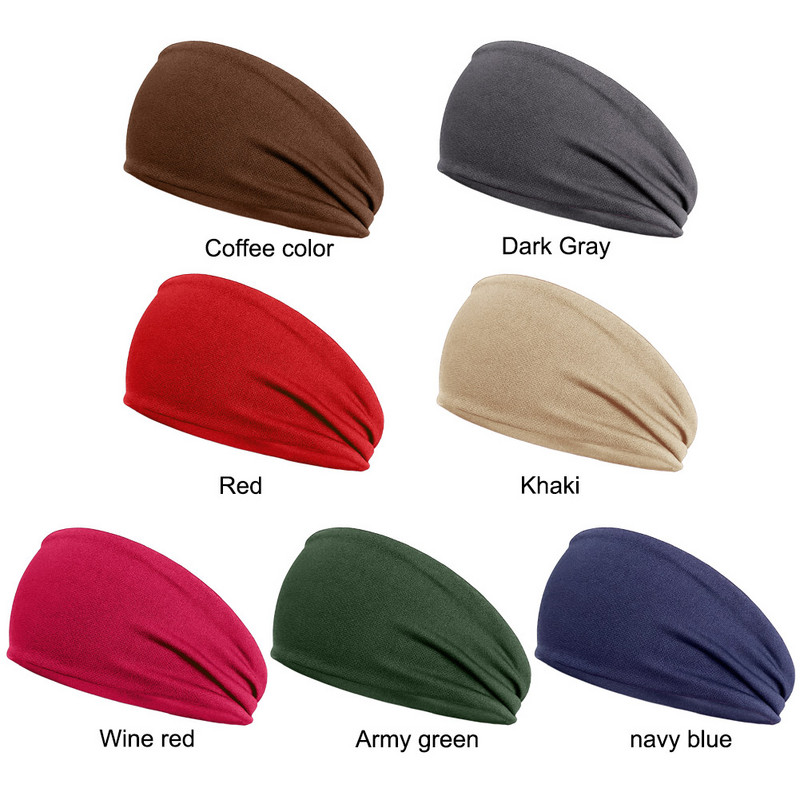 Спортна лента за глава Фитнес превръзка за пот Лента за коса за глава Тенис Йога Попиваща пот Лента за глава Баскетбол Лента за пот за бягане Жени Мъже