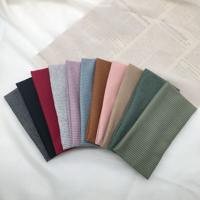 Класически едноцветни плетени спортни еластични ленти за глава за мъже, жени, лента за пот, ленти за коса, аксесоари за коса за бягане