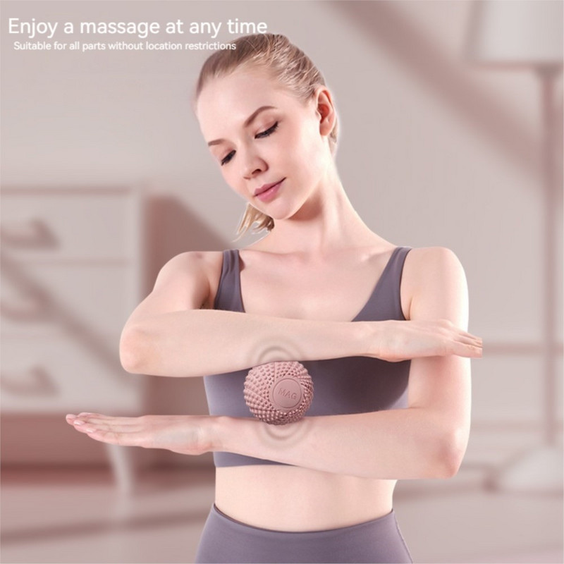 7CM топка за йога Ръчна магнитна терапия Spiky Hand Foot Massage Ball Relax Body Reduce Pressure Pocket Massager Health Care Tool