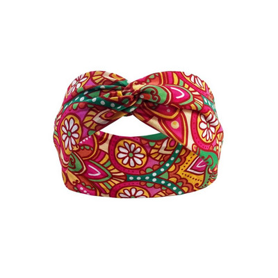 Divat Boho stílusú Cross Hair Band Fejpántok Elasztikus Boho Style Női Turbán Légáteresztő Sport Jóga Fejpánt Fejkendő