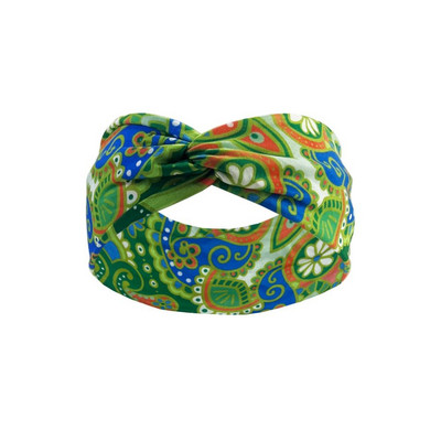 Divat Boho stílusú Cross Hair Band Fejpántok Elasztikus Boho Style Női Turbán Légáteresztő Sport Jóga Fejpánt Fejkendő