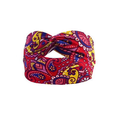 Divat Boho stílusú Cross Hair Band Fejpántok Elasztikus Boho Style Női Turbán Légáteresztő Sport Jóga Fejpánt Fejkendő