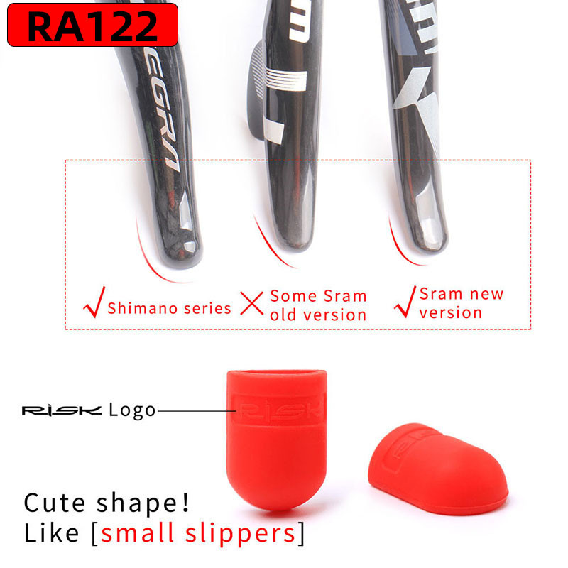 2tk RISK silikoonist jalgratta juhtraua teippistik Fikseeritud ringtee jalgratta käigukangi käepideme kaitsekate libisemisvastased jalgrattatarvikud