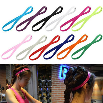 1 PC Candy Color Γυναικείες μπάντες μαλλιών γιόγκα Sports Headband Girls Sport Αντιολισθητικό ελαστικό ελαστικό Sweatband Football Running