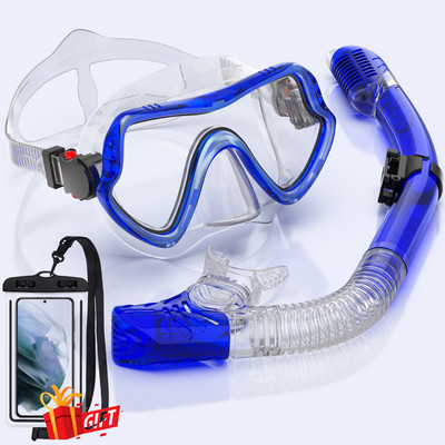 Búvármaszk Professzionális sznorkel búvármaszk és légzőcső Szemüveg Szemüveg Búvárúszó Úszó Easy Breath Tube Set Snorkel Maszk