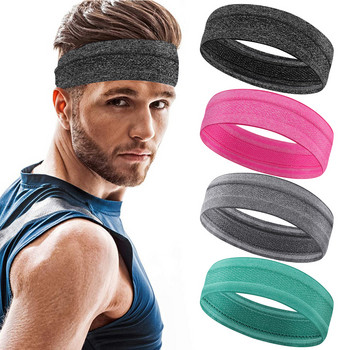 Sports Headband Elastic Hair Wrap Moisture Wicking Exercise Sweatband Antislip Breathable for Yoga Tennis Basketball