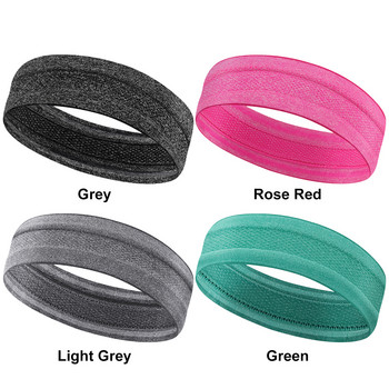 Sports Headband Elastic Hair Wrap Moisture Wicking Exercise Sweatband Antislip Breathable for Yoga Tennis Basketball