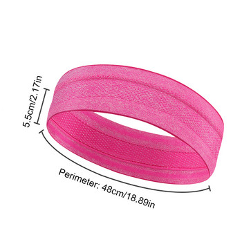 Sports Headband Elastic Hair Wrap Moisture Wicking Exercise Sweatband Antislip Breathable for Yoga Tennis Basketball