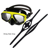 Suure elastsusega sukeldumismaski rihm Mugav ujumisprillid Snorgeldamisrihma vahetus Pehme must sukeldumiskummist rihm