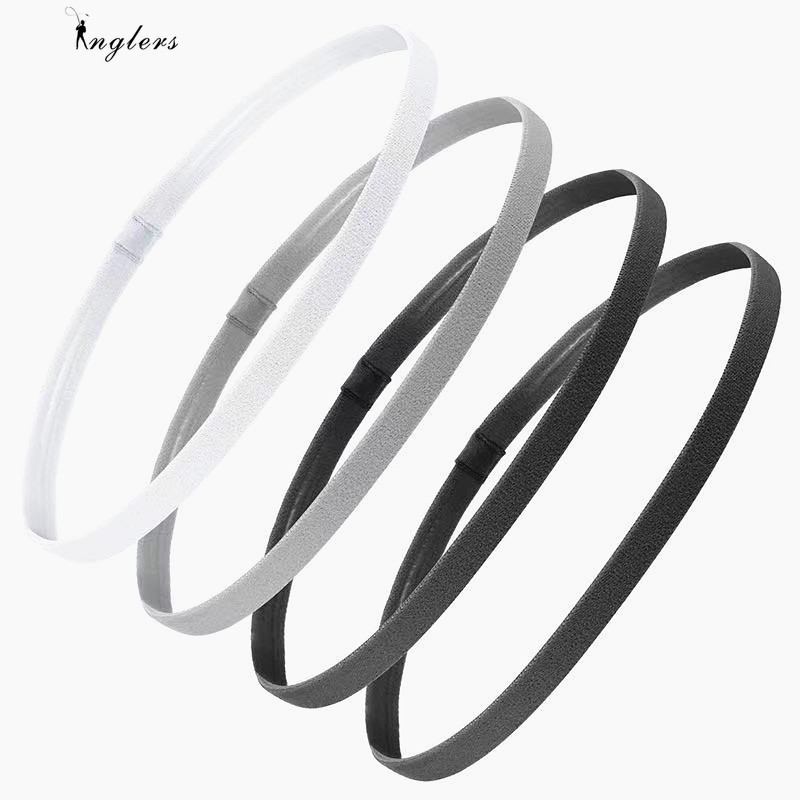 1 бр. Проста унисекс спортна лента за коса Неплъзгаща се силиконова лента Водач за пот Еластични ленти за глава Йога Бягане Фитнес Аксесоари за коса
