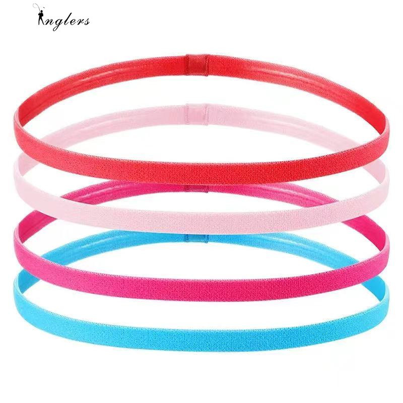 1 бр. Проста унисекс спортна лента за коса Неплъзгаща се силиконова лента Водач за пот Еластични ленти за глава Йога Бягане Фитнес Аксесоари за коса