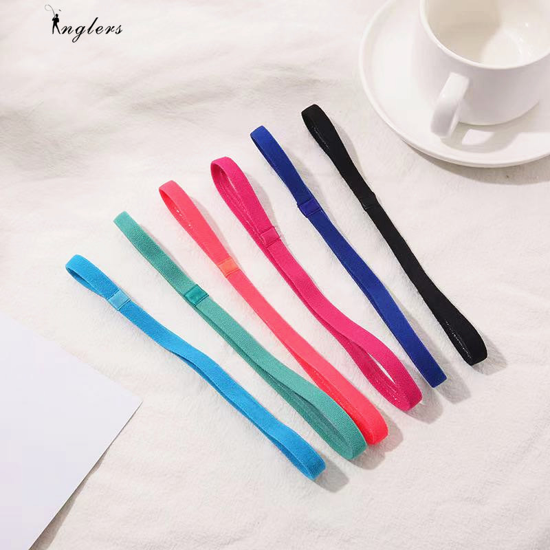 1 бр. Проста унисекс спортна лента за коса Неплъзгаща се силиконова лента Водач за пот Еластични ленти за глава Йога Бягане Фитнес Аксесоари за коса