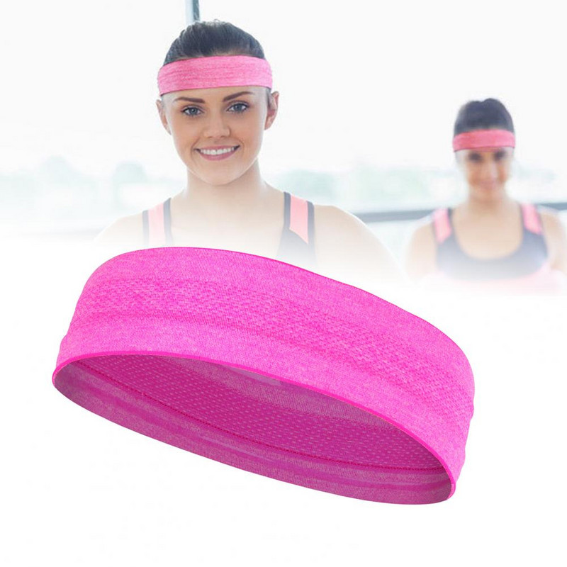 Спортна лента за пот, лента за коса, абсорбция на пот, силиконова йога унисекс лента за глава, лента за глава за тренировка, упражнения, кошница за бягане, шапки