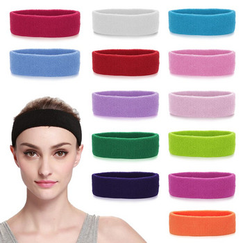 18 цвята памучна лента за пот Еластични ленти за коса за йога тренировка във фитнес зала тенис баскетбол спорт хавлиени кърпи атлетични ленти за пот