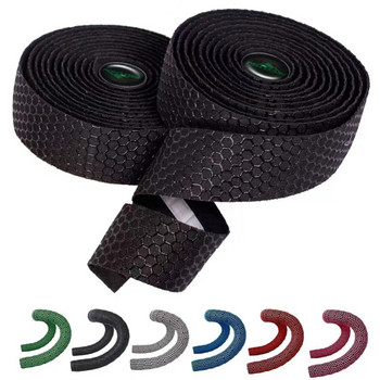 MOTSUV Μαλακό τιμόνι ποδηλάτου δρόμου Κορκ EVA PU Bar Tape Professional Cycling Damping Anti-Vibrat with 2 Bar Plug