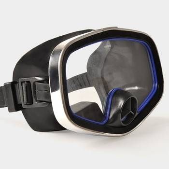 Yon Sub Scuba Diving Classic Free Dive One-Window Silicone Purged Mask Black Nose Valve Голяма рамка Възрастна маска за гмуркане