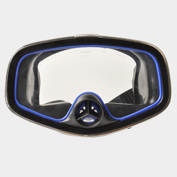 Yon Sub Scuba Diving Classic Free Dive Mask καθαρισμένης σιλικόνης ενός παραθύρου Μαύρη βαλβίδα μύτης Μεγάλο πλαίσιο Μάσκα κατάδυσης για ενήλικες