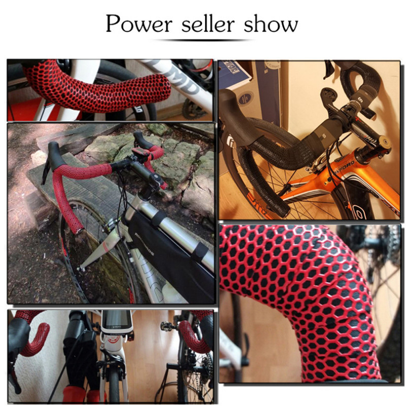 2 бр. Лента за ръкохватка на велосипед Синьо, Черно, Бяло, Червено с краен тап против приплъзване за шосеен планински велосипед MTB кормило за издърпване