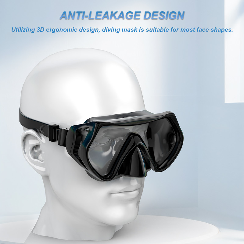 Snorkeling Mask Profesionalūs nardymo akiniai vaikams Plaukimo kaukės Scuba Snorkel Silikoniniai nardymo akiniai su dideliu rėmeliu