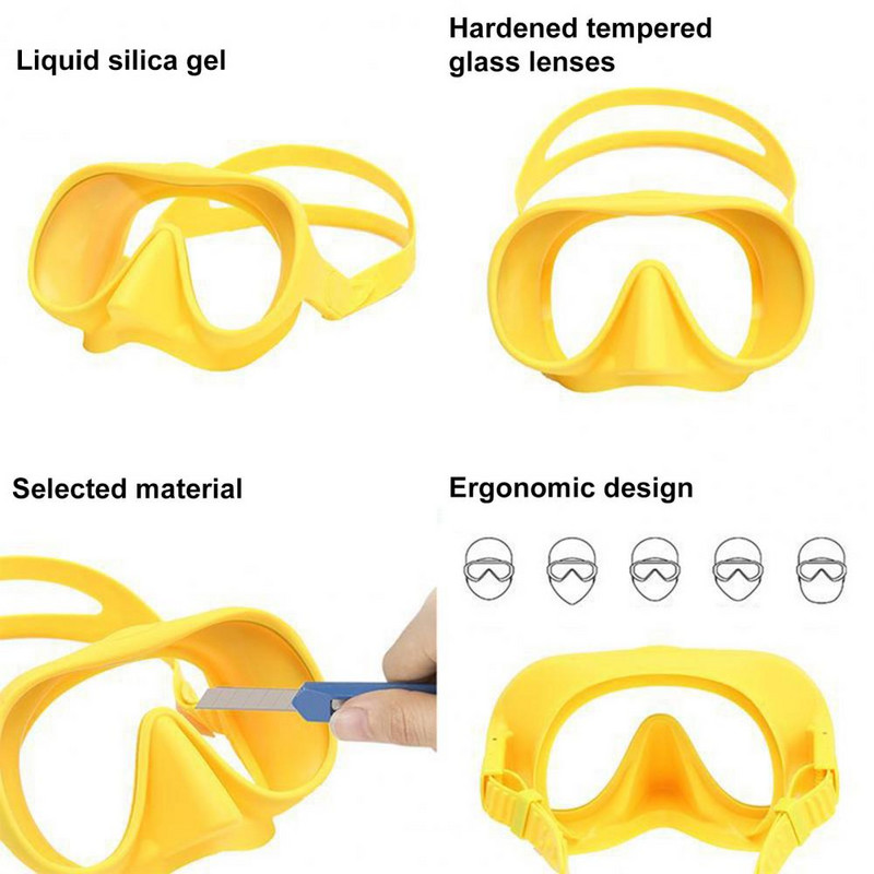 Очила за плуване Очила за плуване от закалено стъкло с висока яснота и дизайн против замъгляване Ергономично регулируемо плуване за зрение