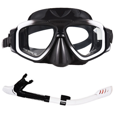 Felnőtt snorkelkészlet páramentes úszómaszk száraz tetejű búvárcsővel búvárkodáshoz, úszáshoz, vízi sportokhoz