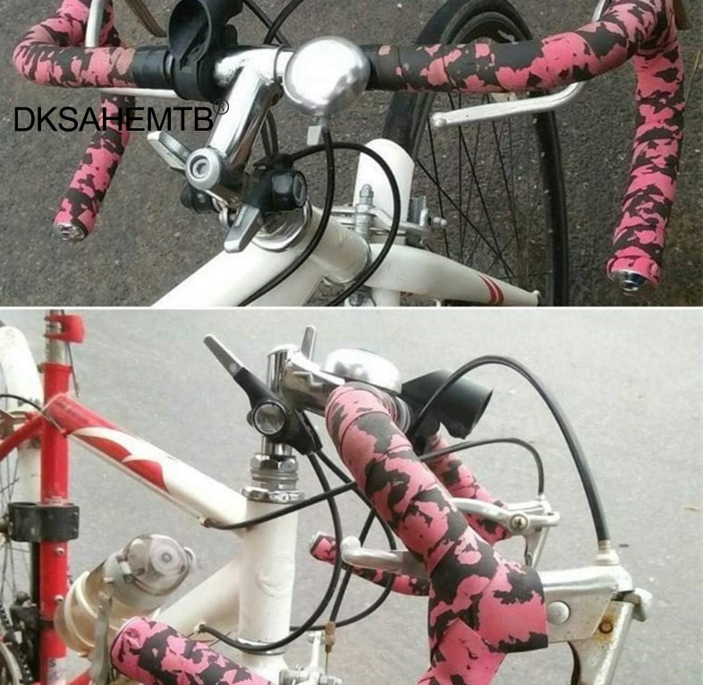 Dviračio vairo juosta kamufliažinė neslystanti elastinga amortizacija dviračių dviračių dviračio rankenos diržo tvarstis vairo dangtelis