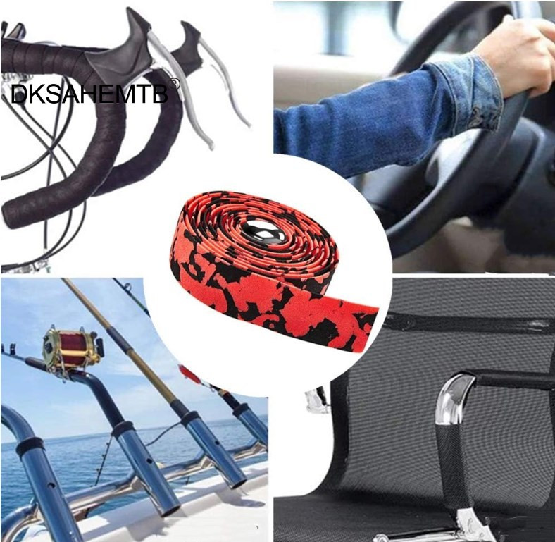 Dviračio vairo juosta kamufliažinė neslystanti elastinga amortizacija dviračių dviračių dviračio rankenos diržo tvarstis vairo dangtelis